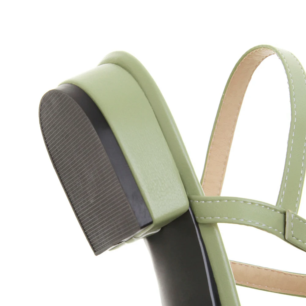 Фирменная новинка моды, зеленый, абрикосовый; женские сандалии римские сандалии-гладиаторы на высоком каблуке, Дамская обувь EH918 плюс большие и маленькие размеры от 3 до 12 лет 30-43, 45-50
