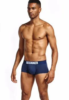 

20 Styles SEEINNER Men Brand Breathable Boxer Shorts Underpants Cotton Male Panties Convex Pouch Sexy Cueca Gay Pants Underwear