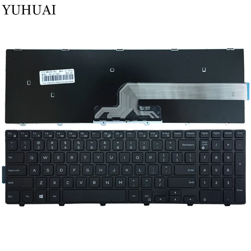 Новая клавиатура для ноутбука в США Dell Inspiron 5542 5552 5759 7557 Клавиатура черного цвета с