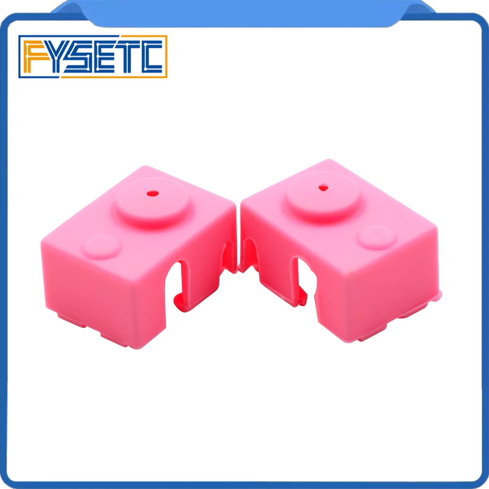 2 шт. обновление PT100 блок силиконовый розовый носок набор для DIY V6 Hotend Prusa Ultimaker 3D