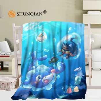 

Custom Pokemon Pattern Travel Blanket Home TV Casual Relax for Family Soft Fluffy Warm Blanket