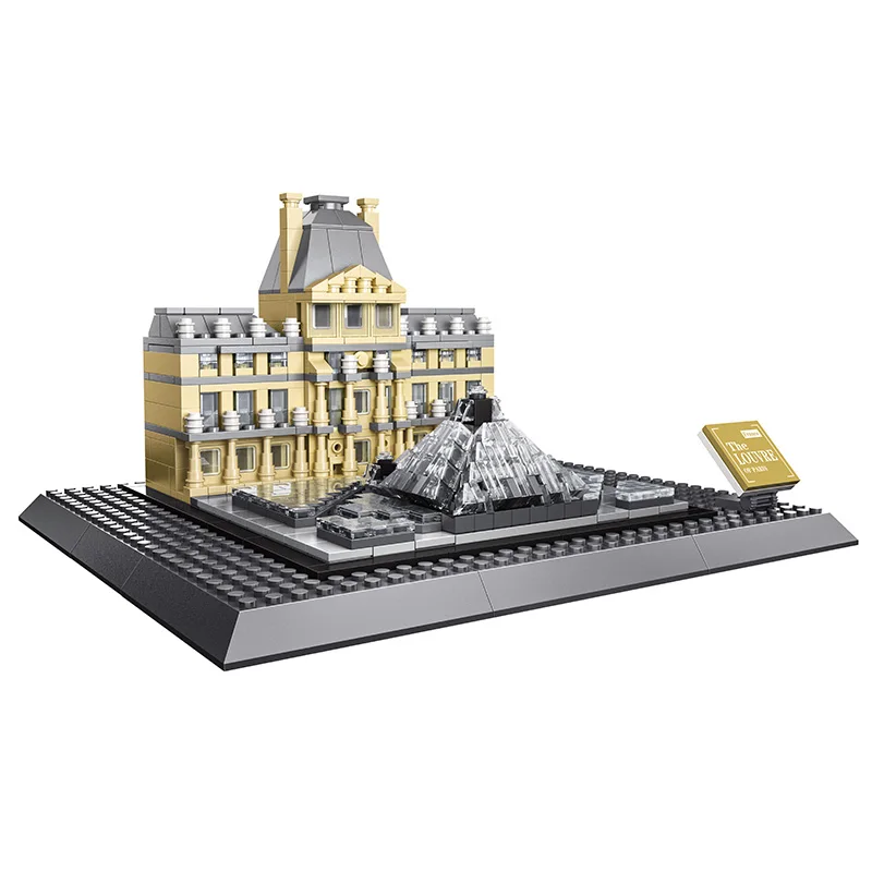 WANGE Louvre Of Paris Building Blocks Set Model Small Architecture Series 2017 Classic Educational Toys For Children Gifts wange building blocks toys for children gifts architectures series 978pcs bricks diy educational no 8015