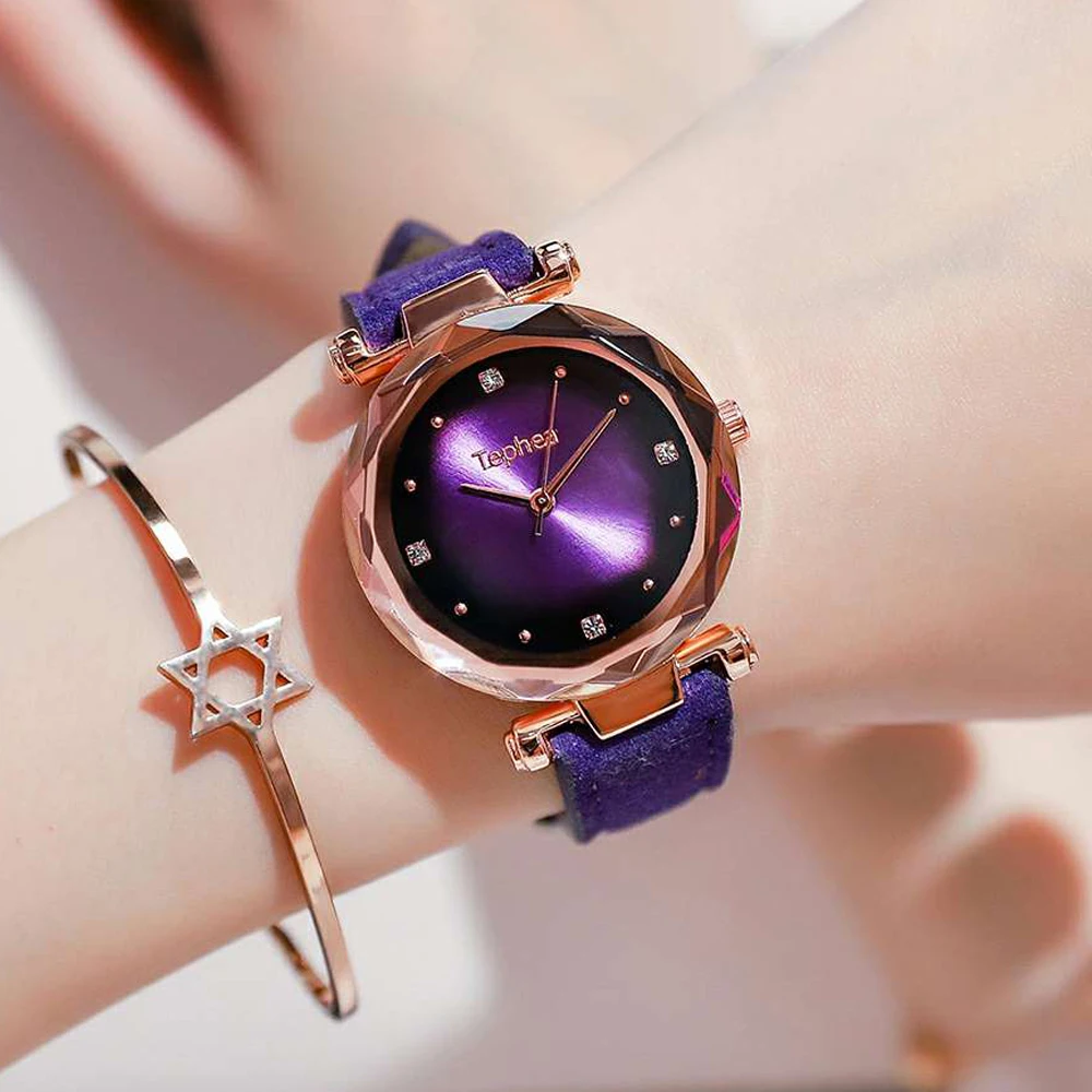 

Luxury Women Watches Fashion Leather Strap Ladies Starry Sky Wristwatches Waterproof Female Clock Gift Drop Shipping