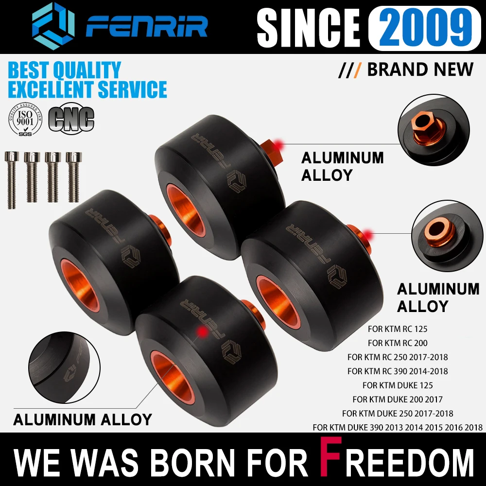 

F&R Fork Wheel Frame Sliders Motorcycle slider For KTM DUKE 125 200 250 390 RC 125 200 250 390 Falling Protection crash pad
