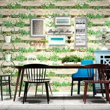 Ретро обои с рисунком дерева задний план гостиная ПВХ имитация дерева четыре листа клевера Наклейка на стену кафе крыльцо Настенный декор