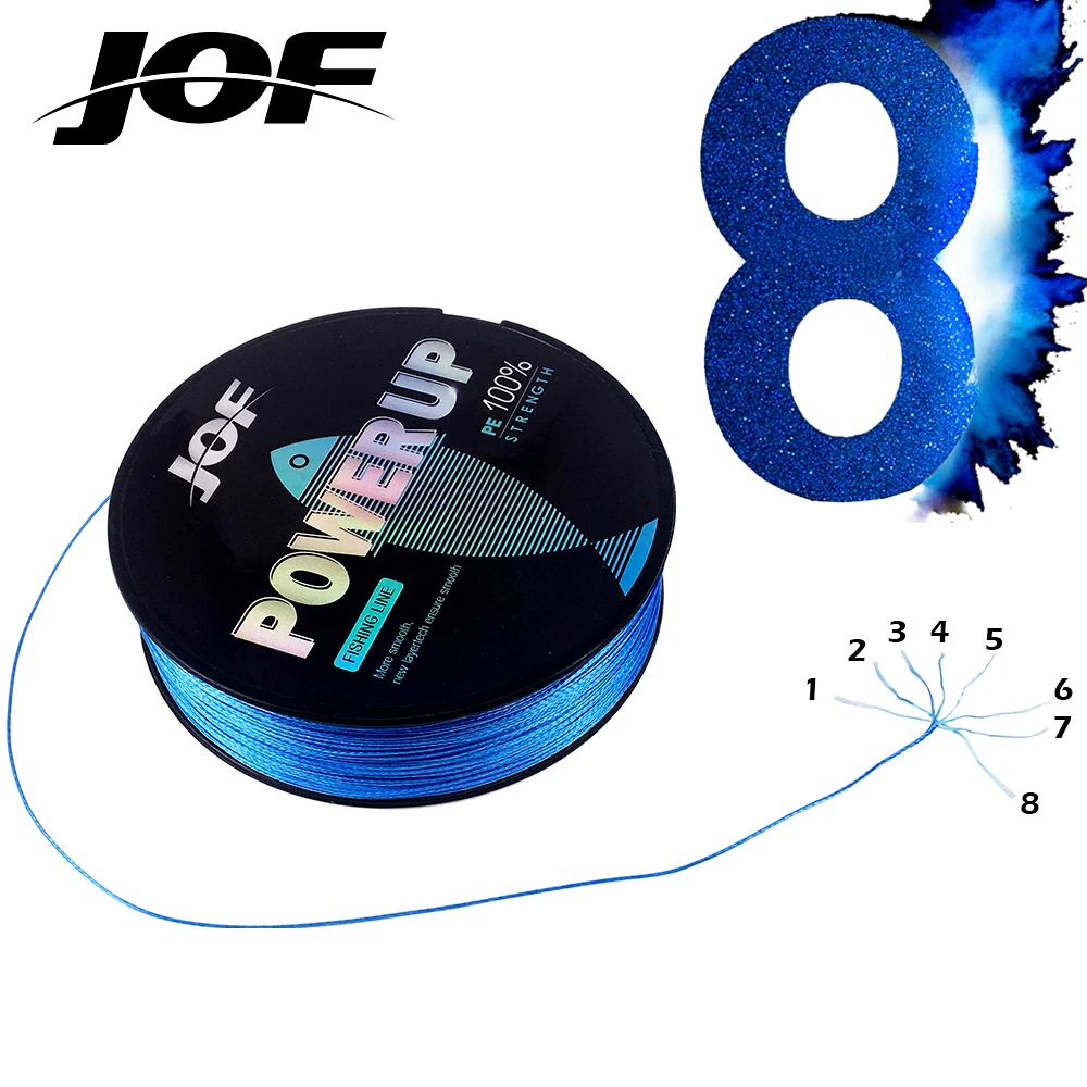 JOF POWER UP Series 100 м 109yds 8 нитей плетеная рыболовная леска Япония Multifilament PE проволока 20