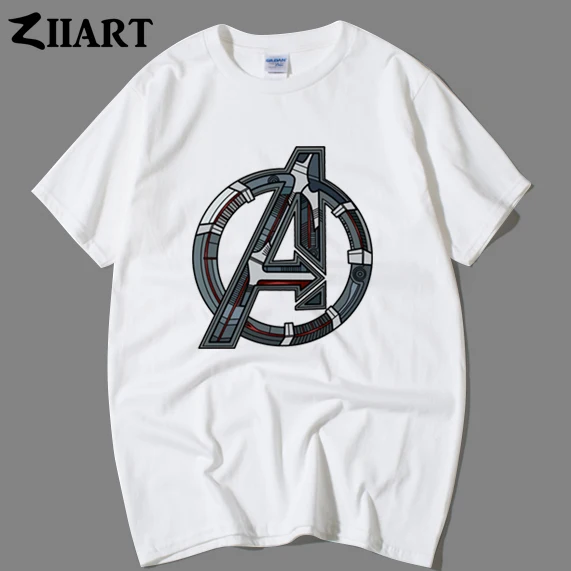 

avengers age of ultron simplistic logo couple clothes man boys male o-neck short-sleeve T-shirt