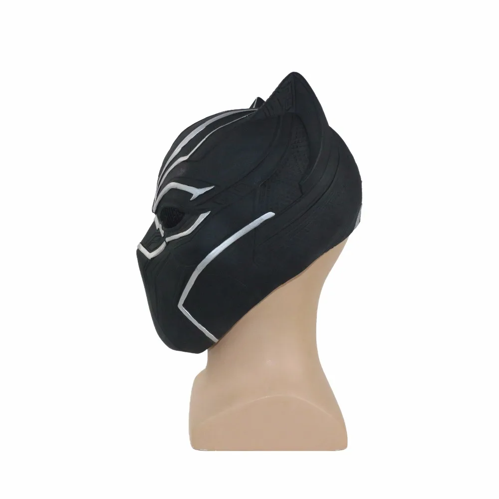 Black Panther Masks Movie Captain America Fantastic For Cosplay Men's Latex Party Mask Helmet for Halloween (3)