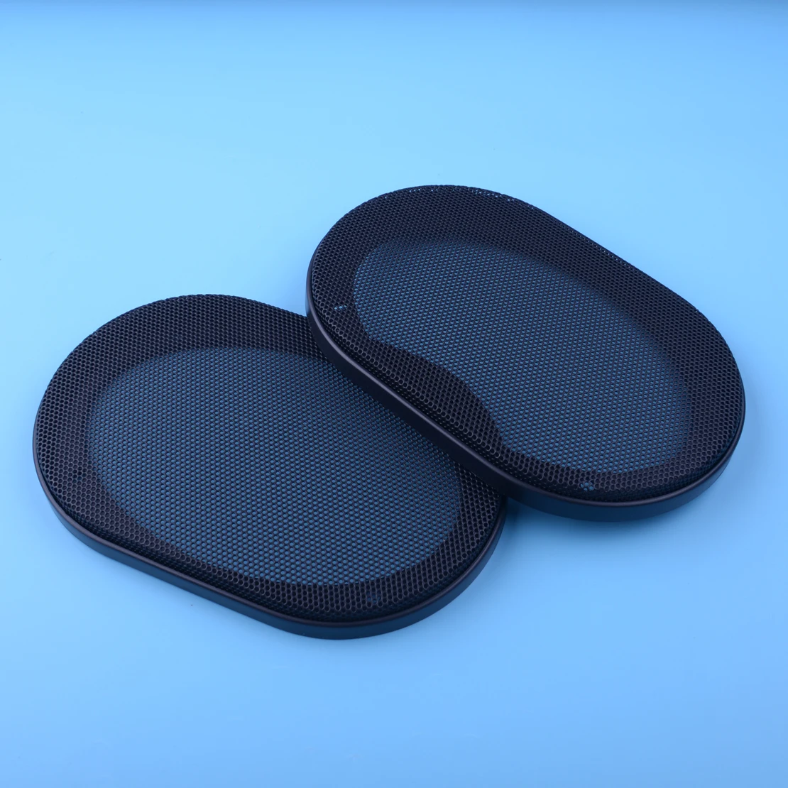 

DWCX 2Pcs Black Car Audio Speaker Cover Steel Mesh Grill Decorative Circle For Universal