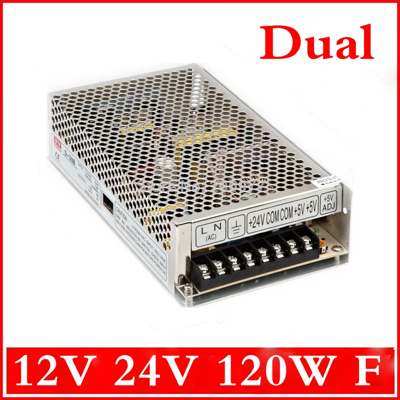 

120W Dual output 12V 24V Switching power supply AC to DC DC5A DC2.5A
