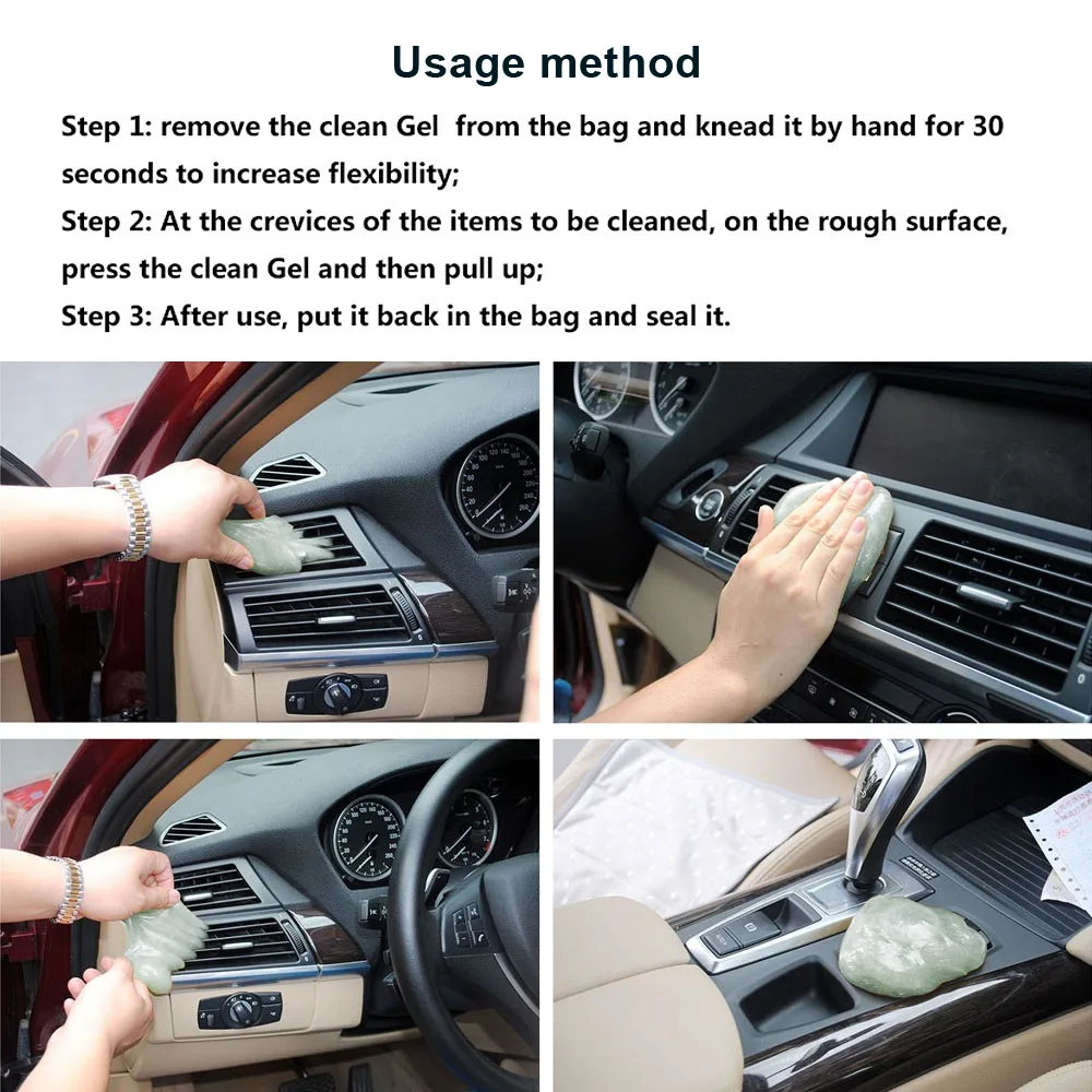 Magic Car Cleaning Glue Car Cleaner Glue Car Cleaning Tools Car Dust Cleaning Glue Panel Air Vent Outlet Dashboard Laptop Home