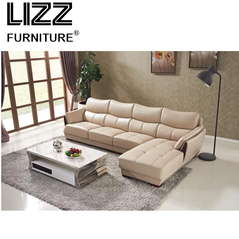 

Miami Modular office furniture set Leather Divani Sectional Living room sofa