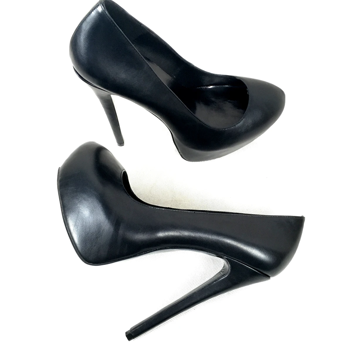 Aimirlly Elengant/Женская обувь; туфли-лодочки на платформе с высоким каблуком и круглым носком; Черная Женская обувь из искусственной кожи; платье для вечеринки Клубная одежда на каблуке без шнуровки