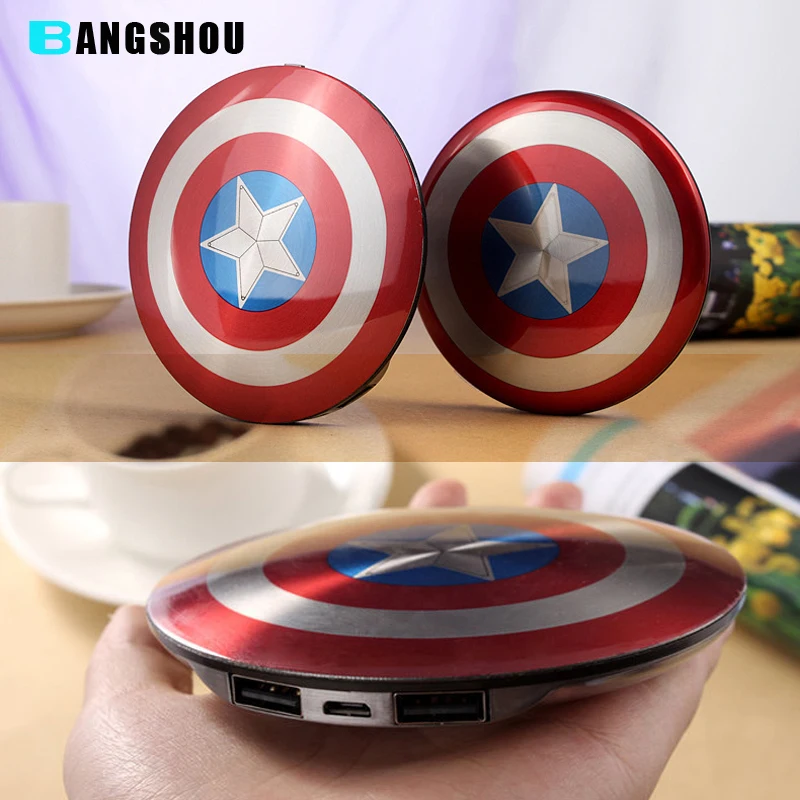 imágenes para 6800 mAh Banco de la Energía de Los Vengadores Capitán América Shield Universal USB Portable Power Bank batería Cargador de la Energía Del Teléfono Móvil imágenes para 6800 mAh Banco de la Energía de Los Vengadores Capitán América Shield Universal USB Portable Power Bank batería Cargador de la Energía Del Teléfono Móvil