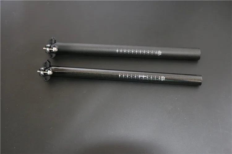 جديد كامل الكربون دراجة seatpost 0 درجة mtb الطريق دراجة مقعد أنبوب 3 كيلو المصقول دراجة أجزاء 25.4/27.2/30.8/31.6*350/400/450 ملليمتر