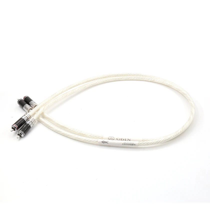 

Hifi audio Rhodium plated Carbon fiber RCA plug Nordost Odin reference Interconnect RCA cable