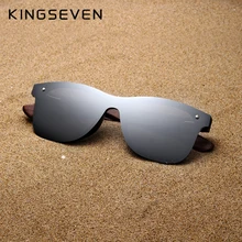 KINGSEVEN gafas de sol hechas a mano polarizadas de madera de nogal gafas de sol para mujer espejo Vintage Oculos de sol masculino UV400