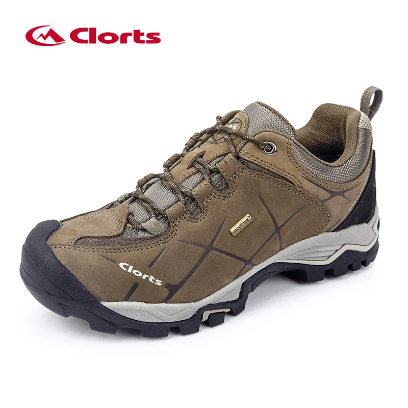 New Clorts Men Hiking Shoes Nubuck Climbing Shoes Waterproof Outdoor Trekking Shoes Genuine Leather Mountain Shoes