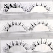 7 пар/лот Phantom пластиковый стебель накладные ресницы мягкий стебель высокого качества натуральный полный длинный диско ресницы ручной работы накладные ресницы