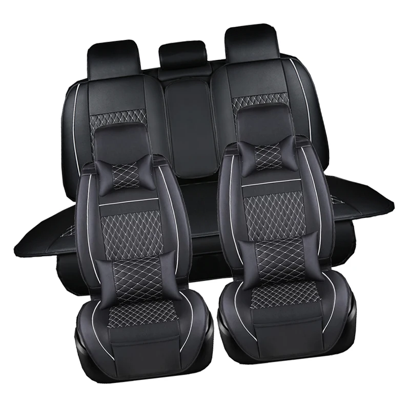 Модный высококачественный полный комплект из искусственной кожи передний задний Чехол подушки сиденья автомобиля для Kia Sportage Sportager Sorento Carens Kx5