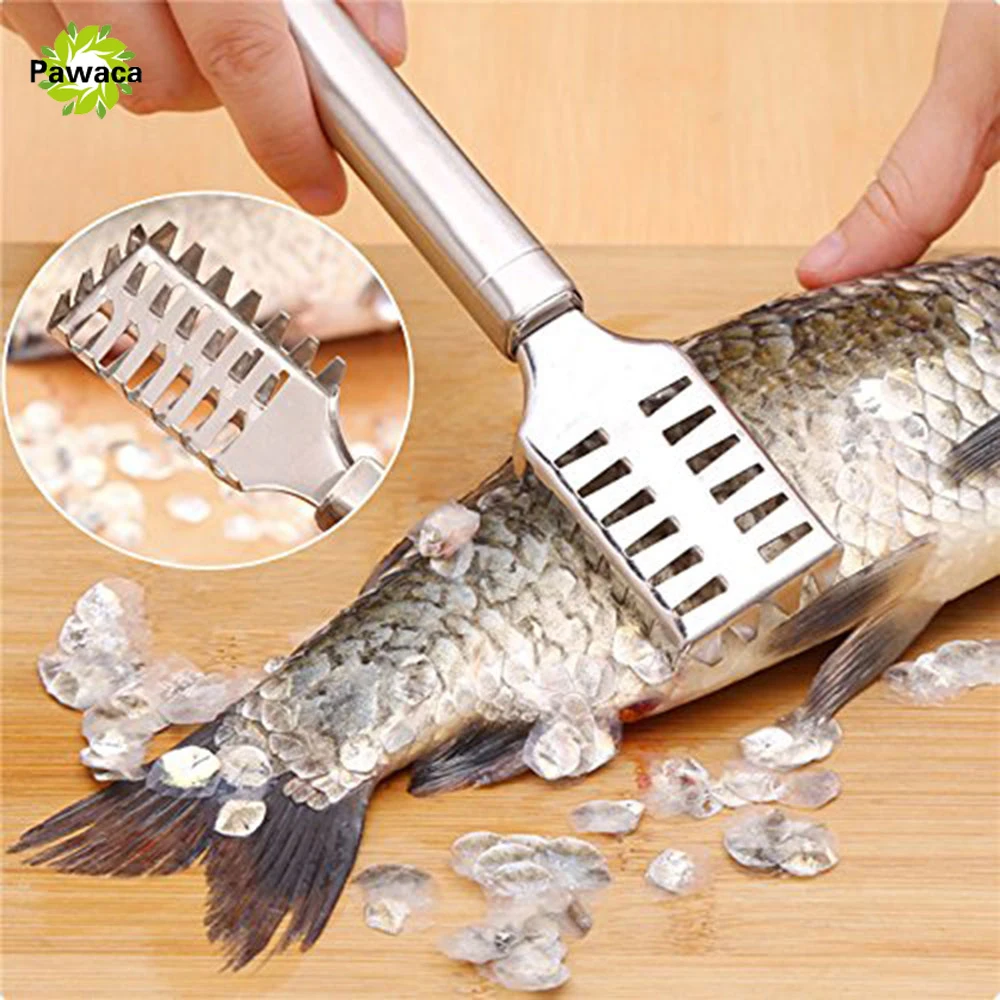 1pcs StainlesS Steel Fish Scale Scraper Kitchen Utensils Practical Easy