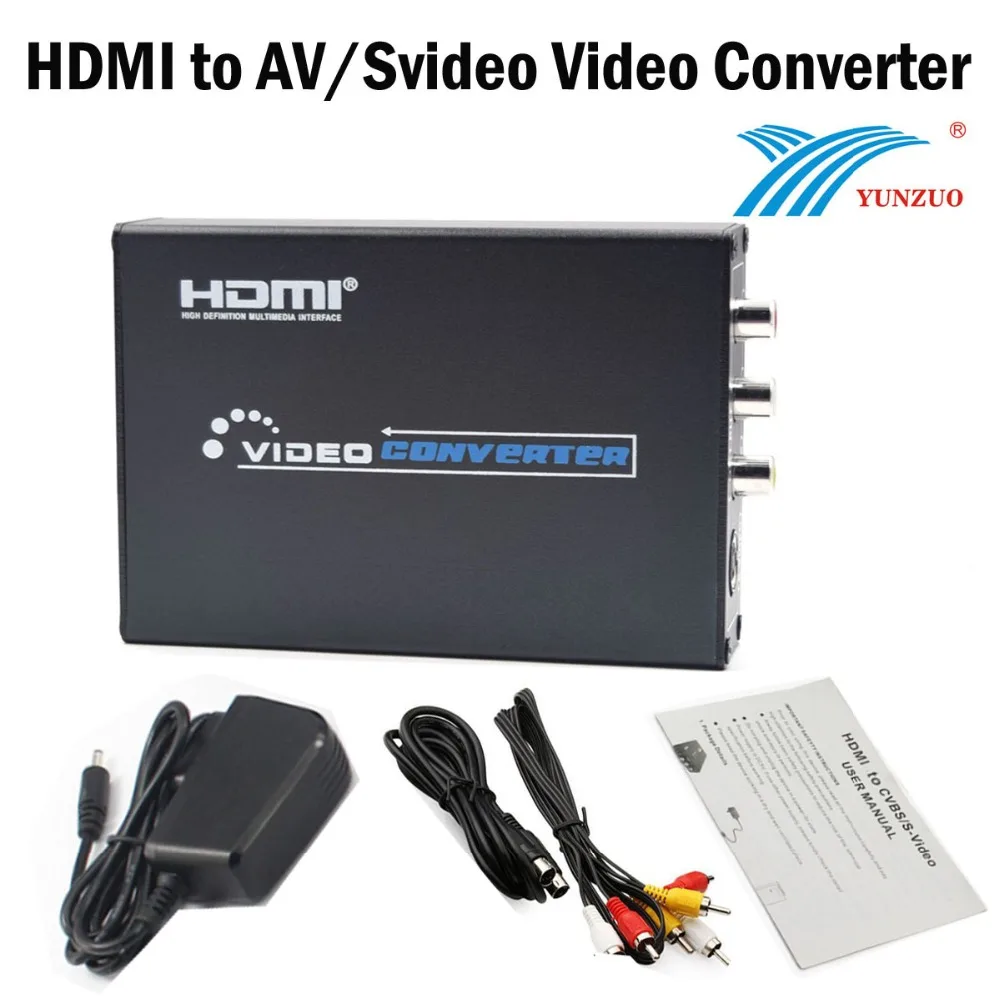 HDMI в AV S video видео конвертер коробка несколько AV/CVBS RCA/S VIDEO коммутатор адаптер 1080 P