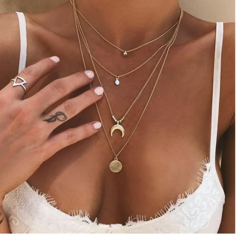 Bohemian Fashion Shell Necklaces & Pendants for 2019 Vintage Multilayer Choker Necklace Women Collier Femme Collares Jewelry - Image 5