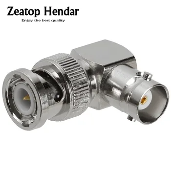 

50Pcs Brass BNC Male Plug to BNC Female Jack Right Angle 90 Degree Adapter Coaxial connectors