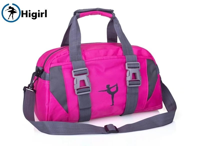 Для женщин фиолетовая Йога Спортивная сумка для дискотеки для девочек розовая Спортивная одежда для занятий танцы сумка для Фитнес для взрослых большой Водонепроницаемый Сумочка или сумка через плечо для танцев AS8631