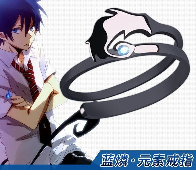 stapel Mijlpaal Schema Ao no Exorcist Blue Exorcist Okumura Rin Demon Tail 925 Sterling Silver Ring  New S925 Manga