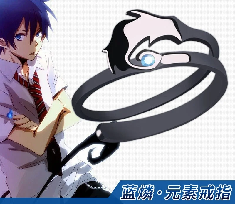Ao no Exorcist Blue Okumura Rin демон хвост 925 пробы Серебряное кольцо Новый S925 Манга