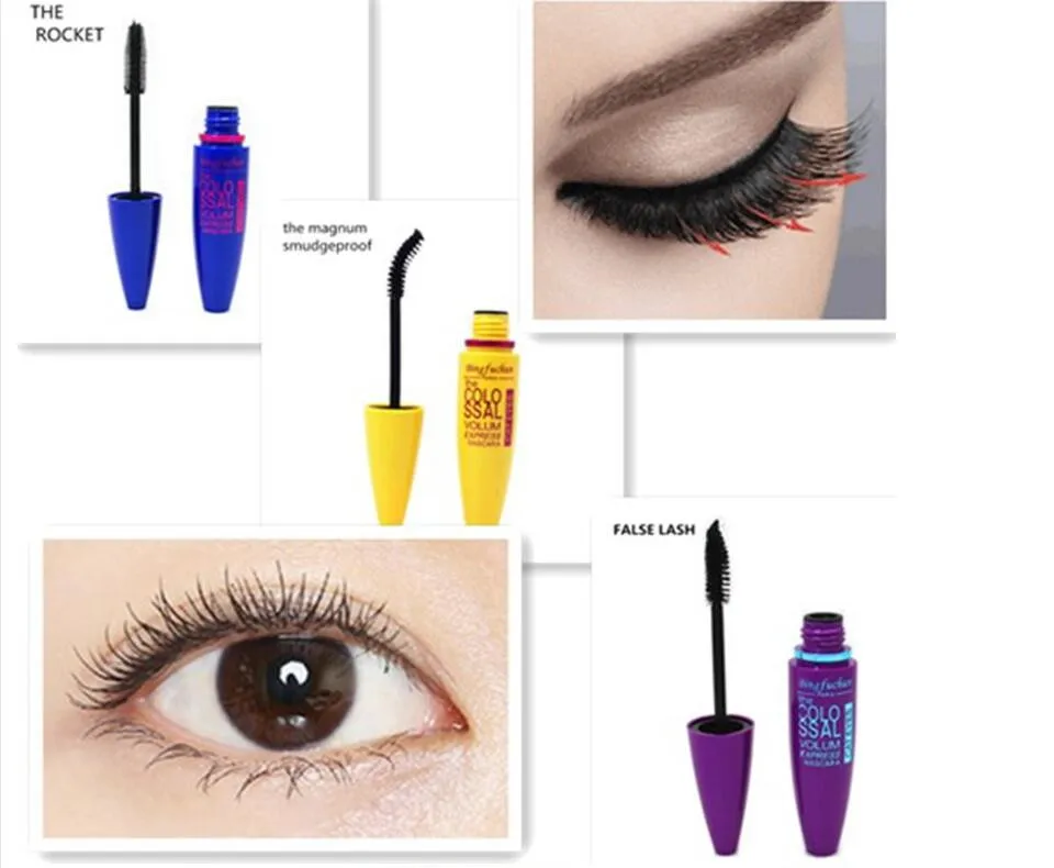 

High Quality Professional Make up Eye liner Colossal Black Mascara Liquid Entice Cosmetic