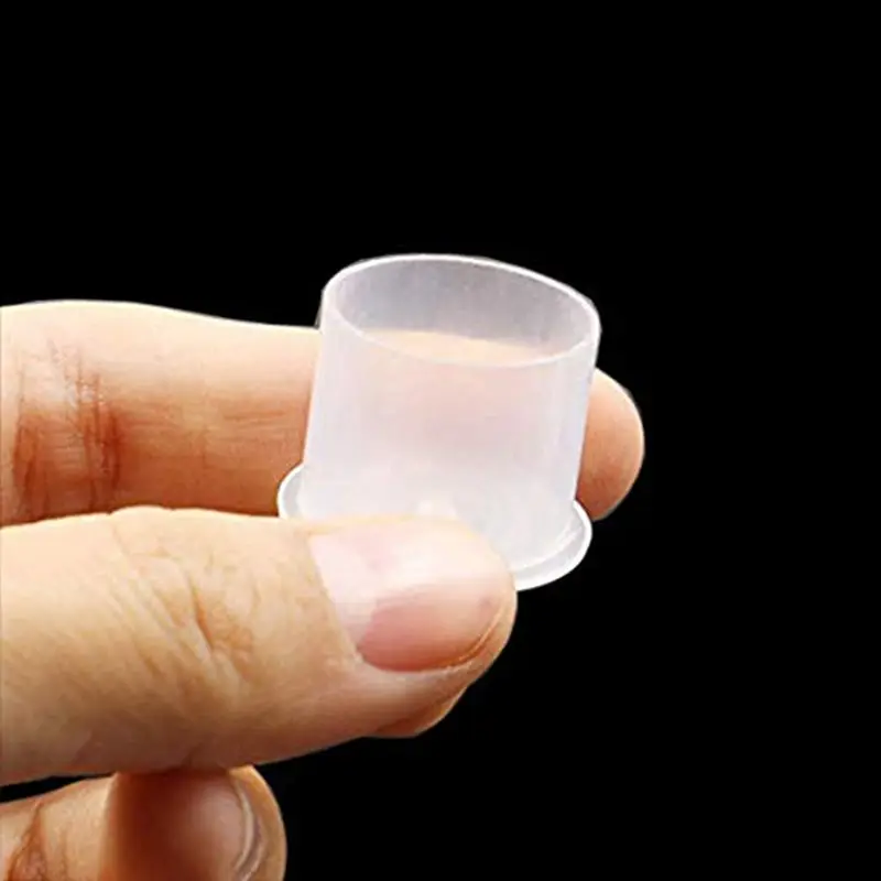 Цена 1000 шт Пластиковые чернила для татуажа колпачки 17 мм 14 мм 11 мм 20 мм прозрачные самостоящие чернила колпачки Пигментные Чашки для татуажа Пост...