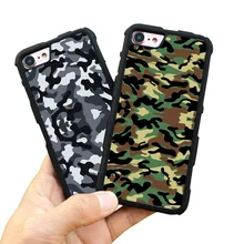 

Brand Camouflage For Coque Iphone 7 8 Plus Case Iphone 6 Case Silicone Edge Luxury Hard Pc Back Cover For 6S 6 Plus Phone Cases