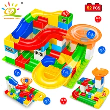 Marble Race DIY font b Construction b font Maze Balls Track Building Blocks Big Size Educational