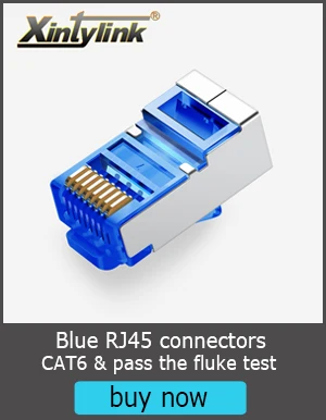 Xintylink rj45 разъем cat6 сетевой разъем 8p8c stp rj 45 мужской экранированный позолоченный 50 шт. 100 для XL 1,2 мм cat 6 ethernet кабель