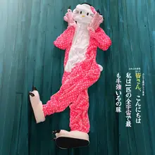 animal one piece sleepwear cartoon sleep clothes pajama sets cute Novelty home hello kitty cat Pajamas Flannel women robe