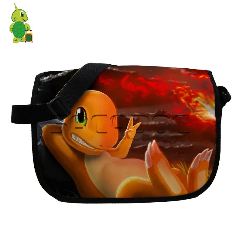 Pokemon Charmander женские сумки мессенджеры Chibi Pocket школьные через плечо для подростков