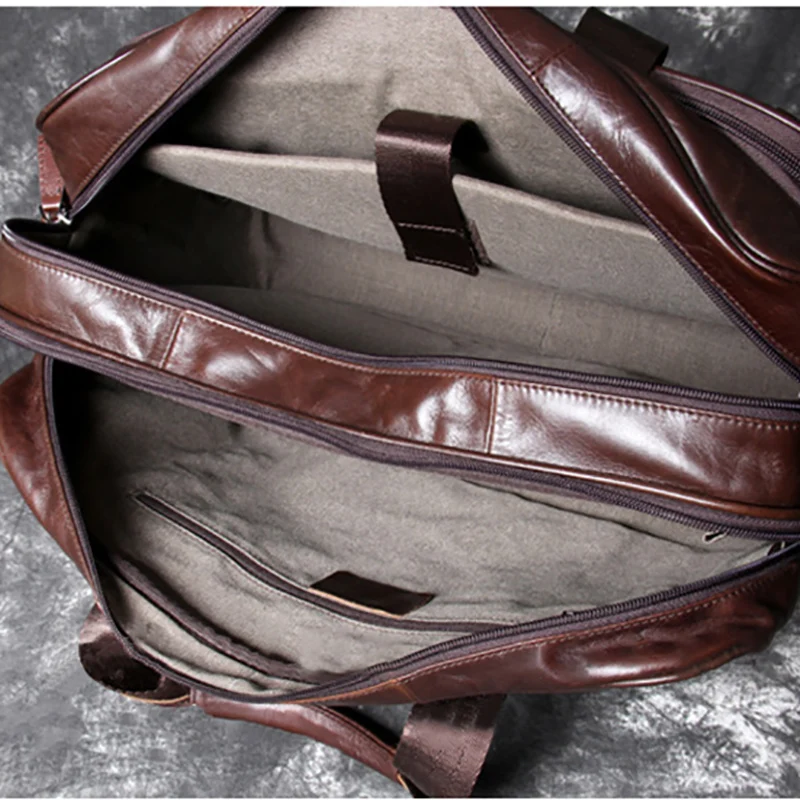 AETOO Casual Business Head cowhide laptop bag male retro leather handmade shoulder crossbody bag