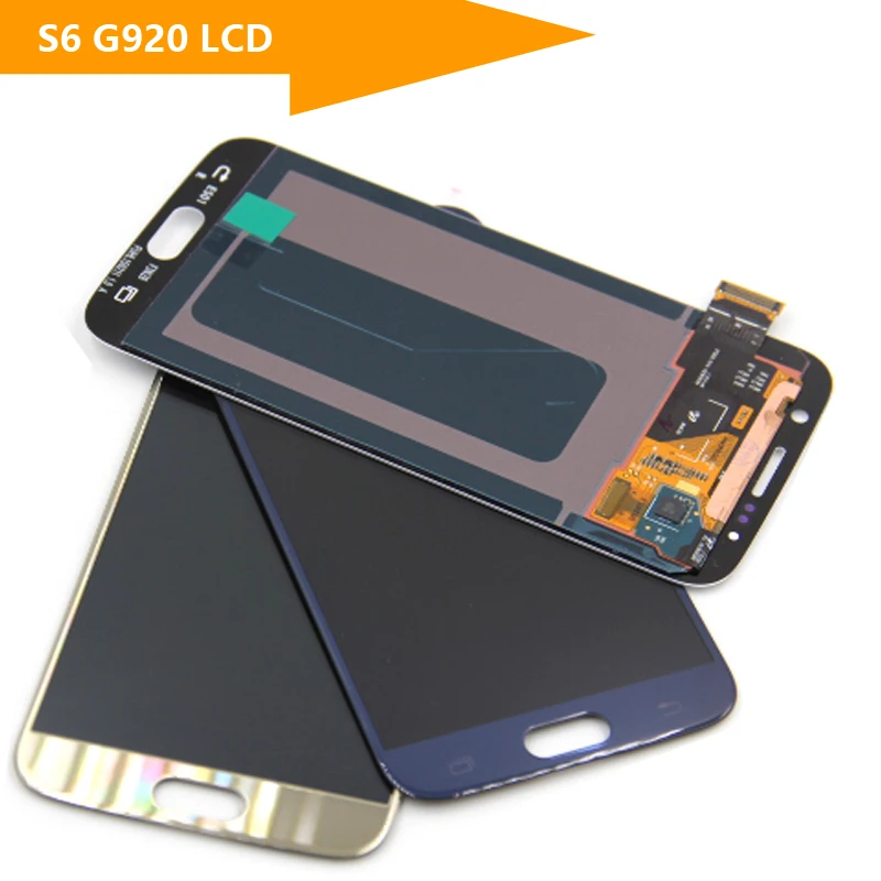 

Super Quality For SAMSUNG S6 G920 G920F LCD for Samsung S6 LCD Screen Touch Digitizer Assembly Gold White Blue