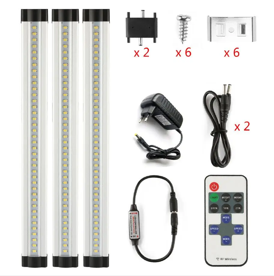 3 шт./компл. жесткий RF беспроводной пульт дистанционного управления затемнение под светодиодный свет шкафа бар свет прозрачное покрытие молочного цвета выбирается для кухни - Испускаемый цвет: 3p clear eu