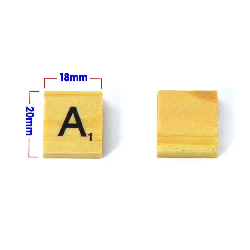 

100Pcs/set English Words Wooden Letters Alphabet Tiles Black Scrabble Letters & Numbers For Crafts Wood