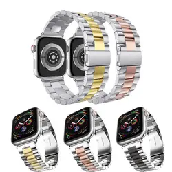 Металлический ремешок для часов Apple Watch 4 Band 44/40 мм 42 мм 38 мм браслет из нержавеющей стали ремешок для часов i Watch Series 3/2/1