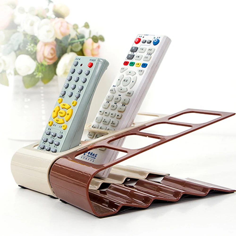 

1PC New TV DVD Step Practical Four Remote Control Frame Plastic Remote Control Bracket Mobile Phone Holder Stand rack Up To 4