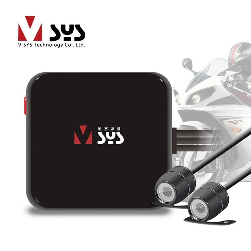 Vsys C6L Mini Motorcycle DVR font b Camera b font Recorder D1 Dual Separate Waterproof Lens