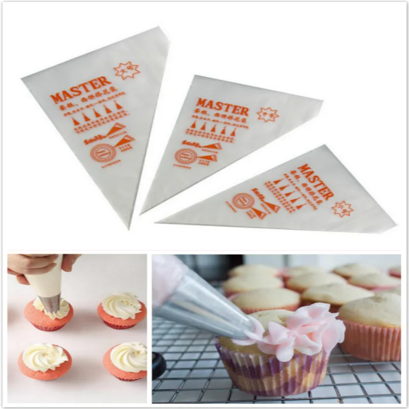 100pcs Pastry Bag 3 Size Disposable Icing Piping Pastry Bag Cake
