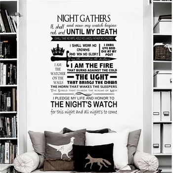 

Game Of Thrones Night's Watch Oath Quote Wall Art Sticker Decal Vinyl Home Decor Wall Decor D847