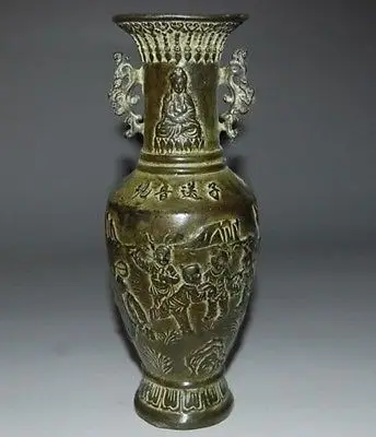 Chinese Bronze Vase w Ming Dynasty XuanDe Mark-----Kwun Yam sons | Дом и сад
