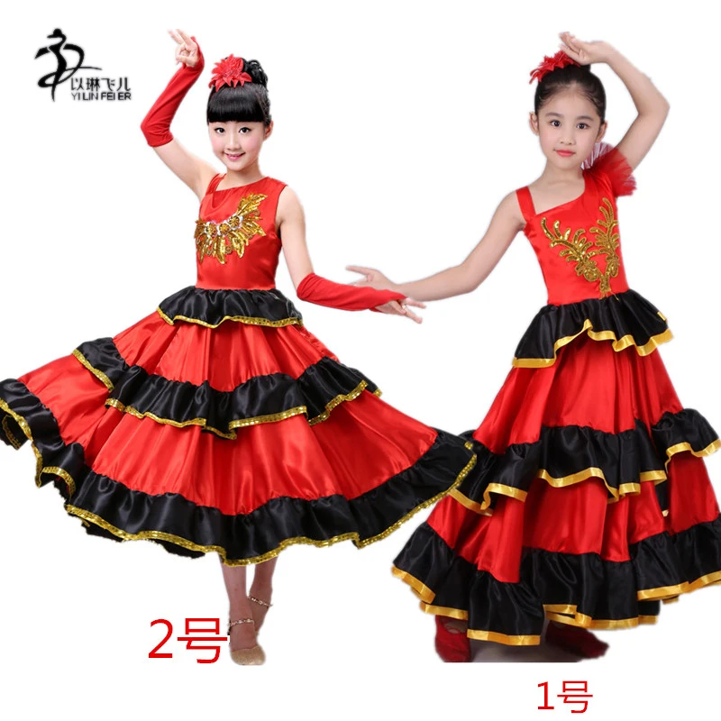 Детский костюм для фламенко/испанской девочки/Vestidos Flamenco|spanish girl costume|jupe flamencoflamenco |