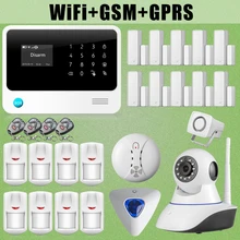 Chuangkesafe G90B WiFi GSM GPRS de Alarma Antirrobo Sirena Cableada Cámara IP Sensor de Fuego